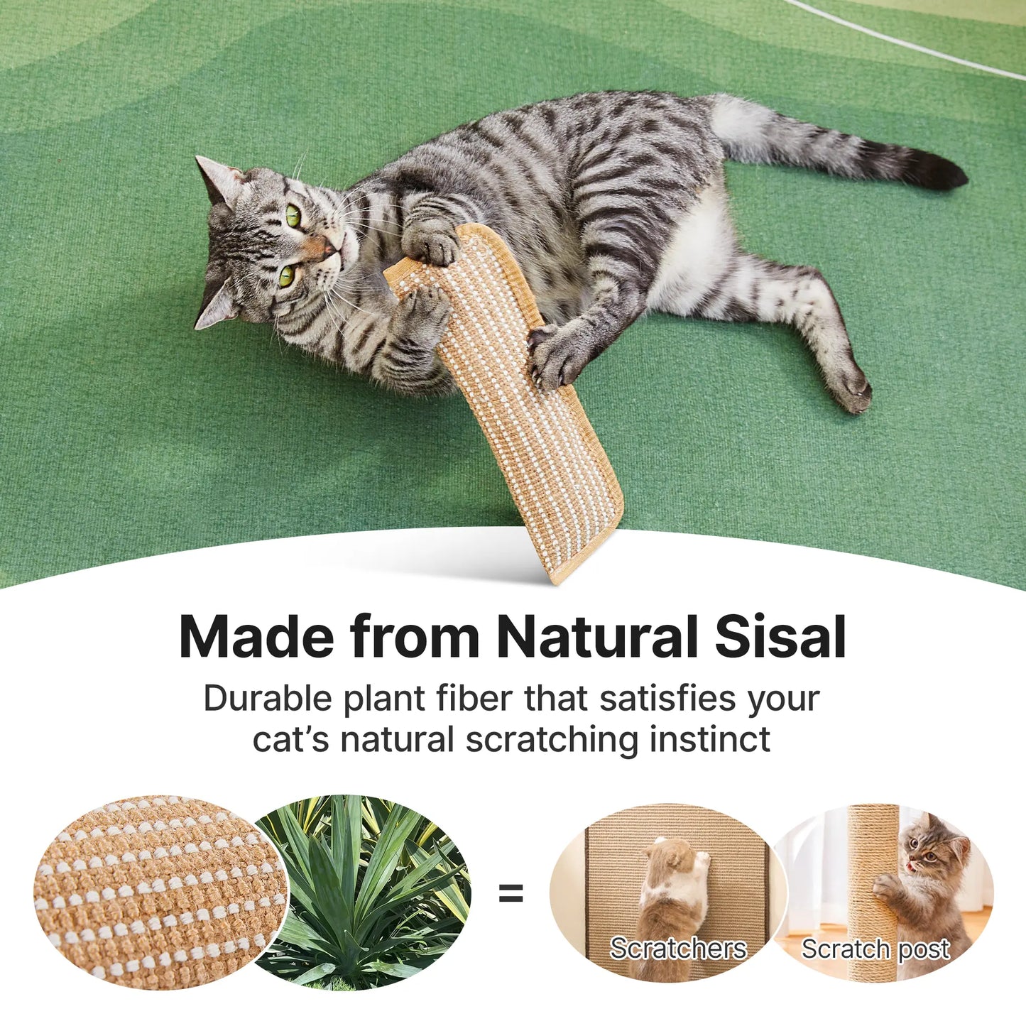 Potaroma 2-Pack Interactive Cat Sisal Kicker Toys for Dental Care and Enrichment