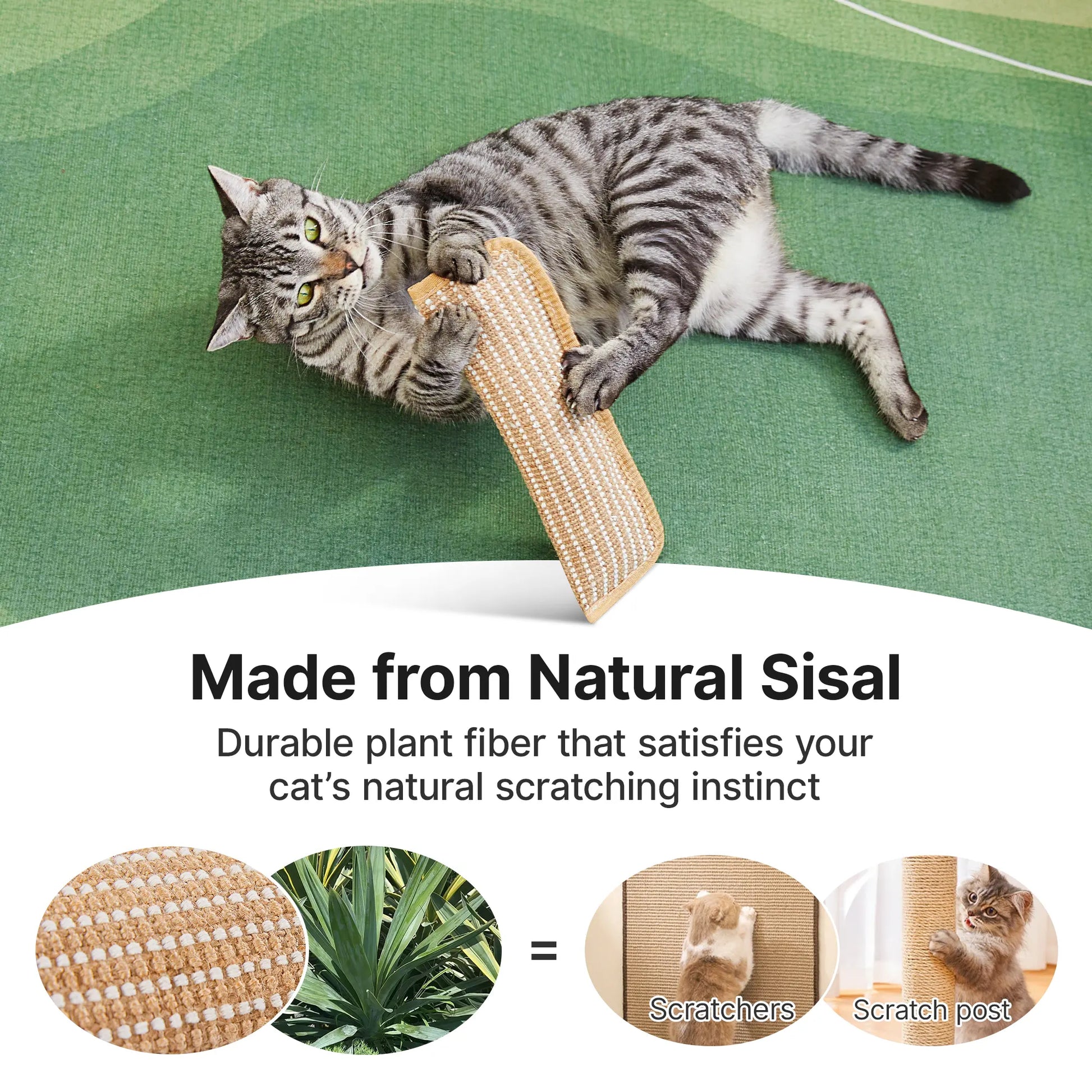 Potaroma 2-Pack Interactive Cat Sisal Kicker Toys for Dental Care and Enrichment