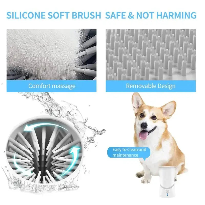 Portable Automatic Dog Paw Cleaner Cup for Small and Medium-Sized Dogs - Silicone Paw Washing Solution and Protector
