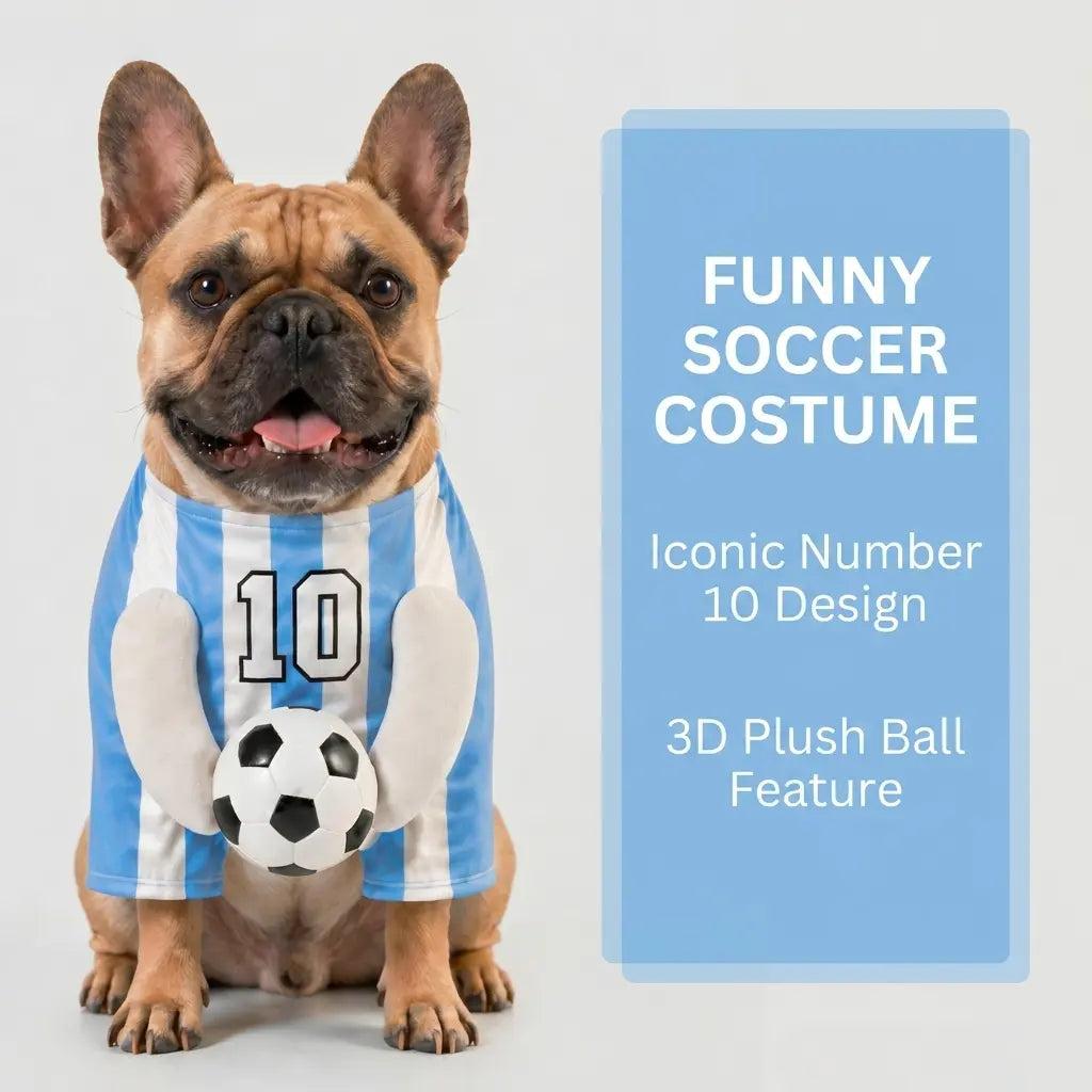 Breathable Summer Outfit for Small to Medium Pets - Stylish Dog Costume with Stuffed Ball and Faux Hands