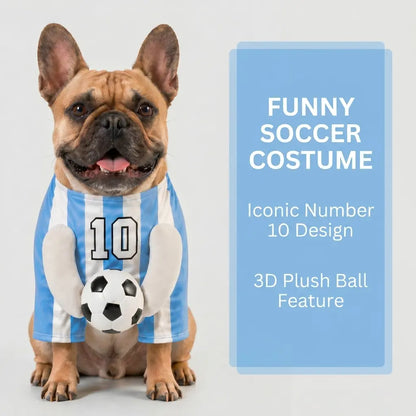 Breathable Summer Outfit for Small to Medium Pets - Stylish Dog Costume with Stuffed Ball and Faux Hands