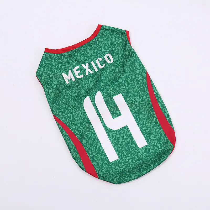Pet Soccer Jersey Vest for Dogs and Cats - Lightweight, Breathable Summer Apparel for Small to Medium Pets
