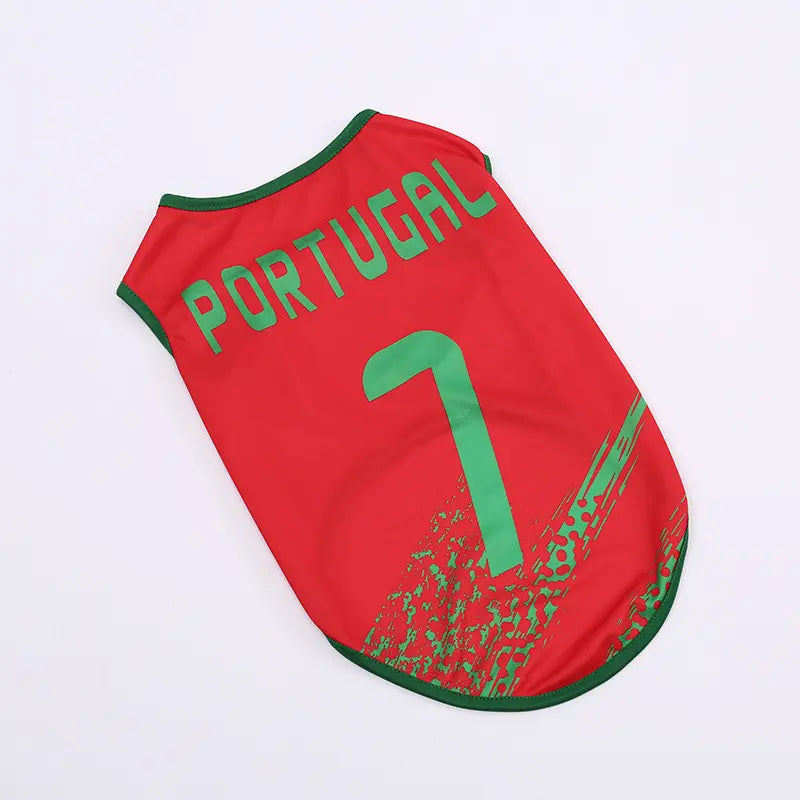Pet Soccer Jersey Vest for Dogs and Cats - Lightweight, Breathable Summer Apparel for Small to Medium Pets
