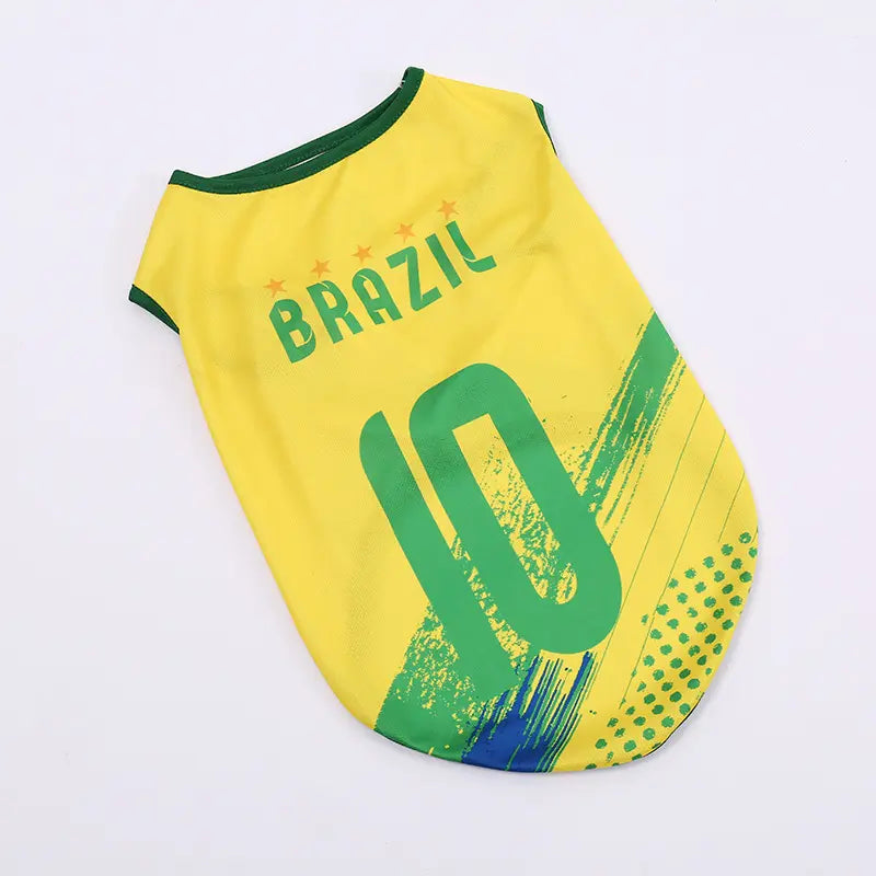 Pet Soccer Jersey Vest for Dogs and Cats - Lightweight, Breathable Summer Apparel for Small to Medium Pets
