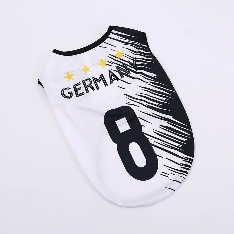 Pet Soccer Jersey Vest for Dogs and Cats - Lightweight, Breathable Summer Apparel for Small to Medium Pets