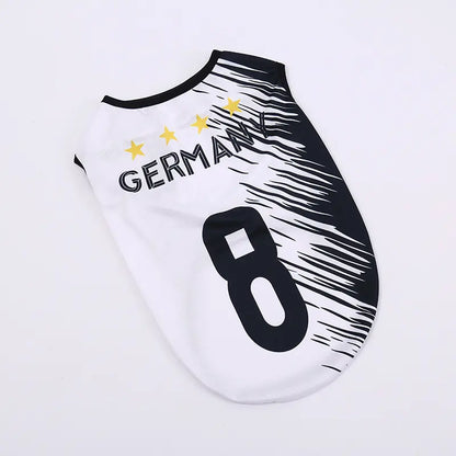 Pet Soccer Jersey Vest for Dogs and Cats - Lightweight, Breathable Summer Apparel for Small to Medium Pets
