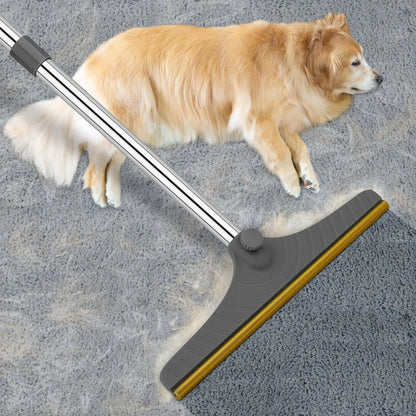 Adjustable Cat Hair Remover and Cleaning Brush with Hanging Ring - Effective Pet Hair Removal Tool for Carpets and Floors, Ideal Valentine's Day Gift