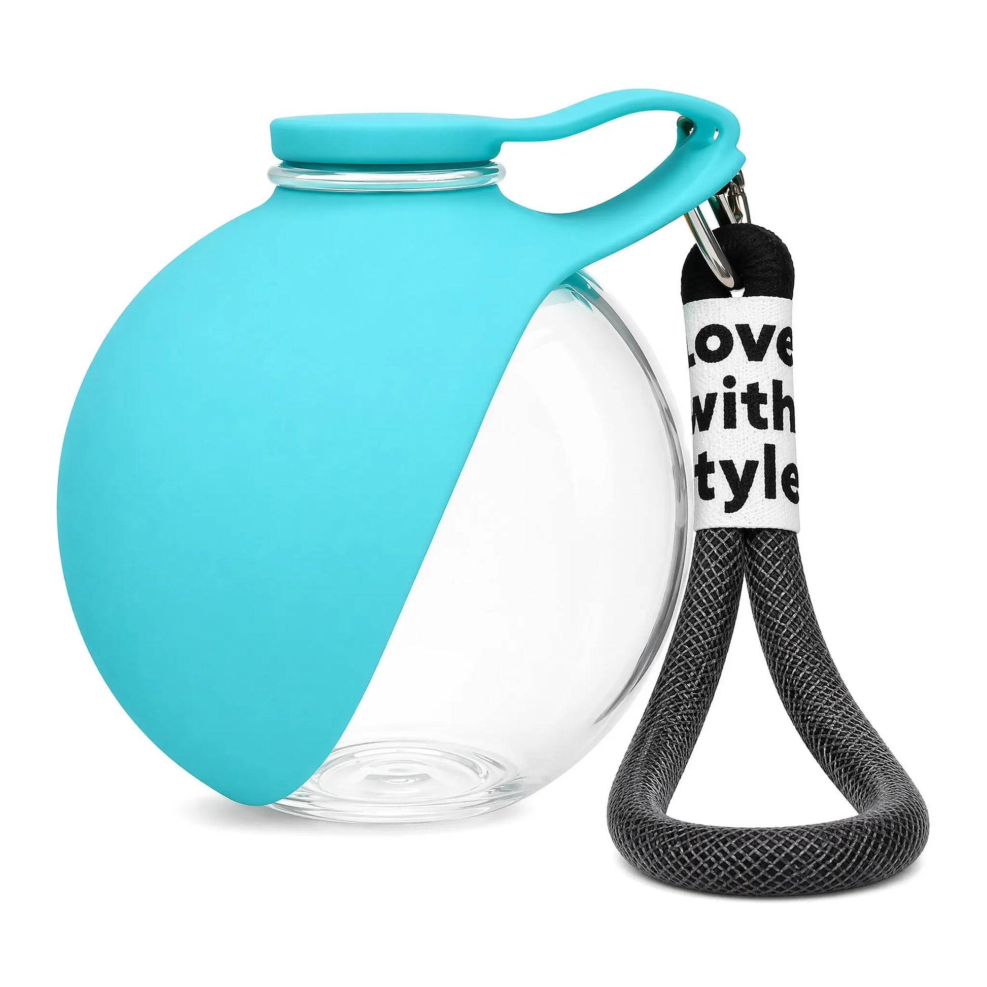 Portable 2-In-1 Dog Water Bottle with Stainless Steel Dispenser and Silicone Bowl - 10oz Leak-Proof Design for Travel, Hiking, and Walking