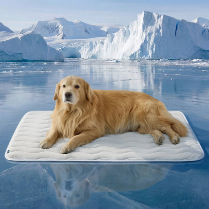 Bedsure Premium Cooling Mat for Dogs – Q-MAX>0.4 Washable Non-Slip Summer Crate Bed for Large Breeds, No Gel or Electricity Required
