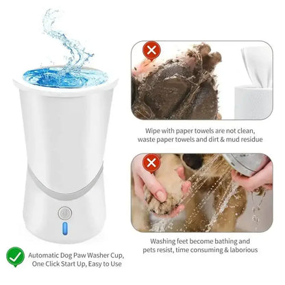 Portable Automatic Dog Paw Cleaner Cup for Small and Medium-Sized Dogs - Silicone Paw Washing Solution and Protector
