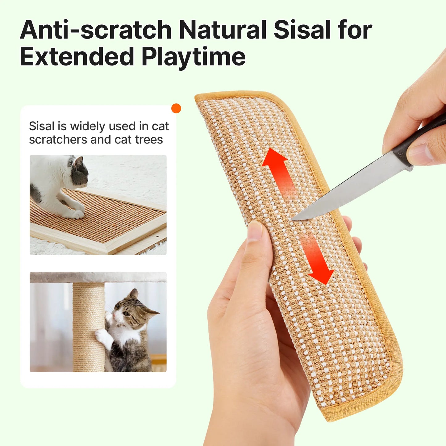 Potaroma 2-Pack Interactive Cat Sisal Kicker Toys for Dental Care and Enrichment