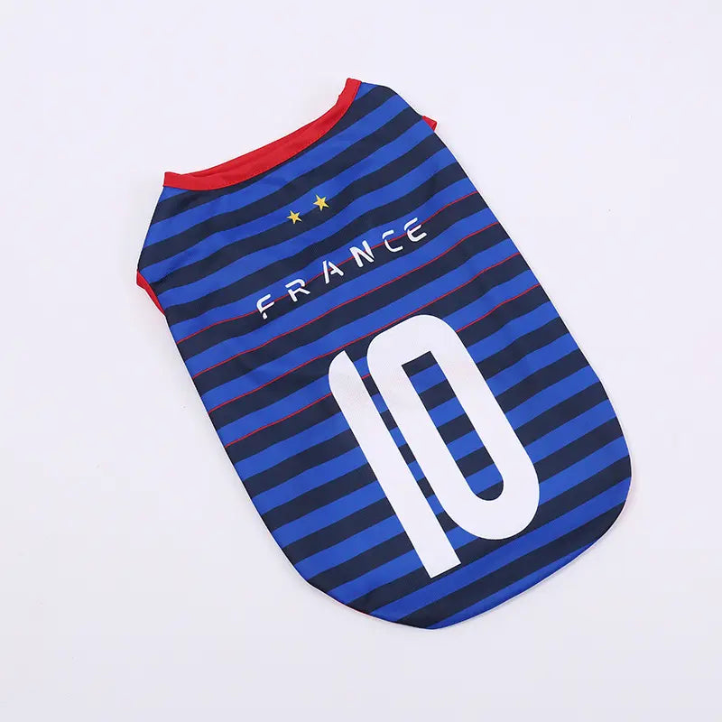 Pet Soccer Jersey Vest for Dogs and Cats - Lightweight, Breathable Summer Apparel for Small to Medium Pets