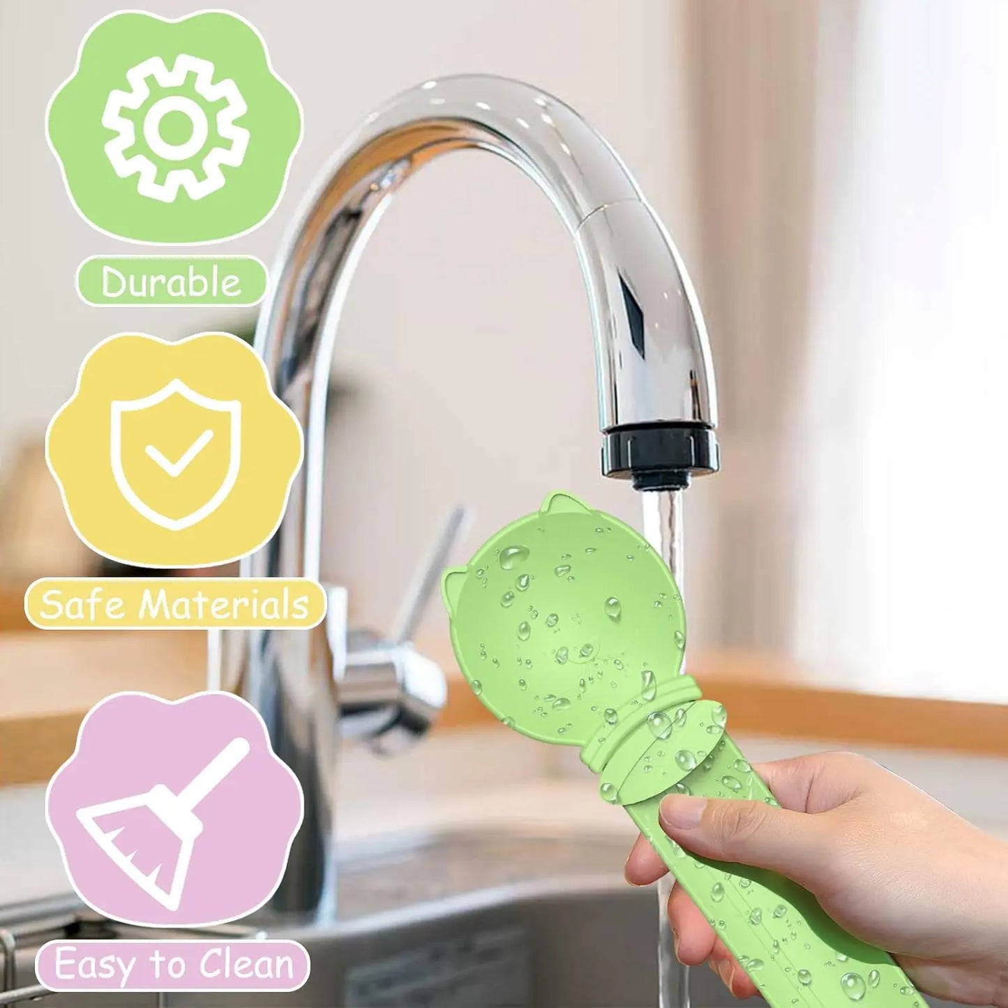 Multifunctional Cat Treat Spoon Dispenser Set - 4 Count for Wet Food, Licky Treats, and Puree Tubes with Extended Handle for Easy Feeding and Storage
