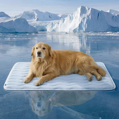 Bedsure Premium Cooling Mat for Dogs – Q-MAX>0.4 Washable Non-Slip Summer Crate Bed for Large Breeds, No Gel or Electricity Required