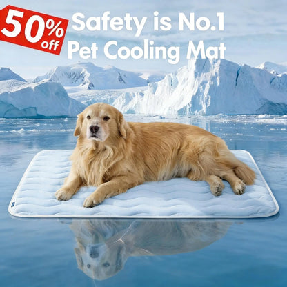 Bedsure Premium Cooling Mat for Dogs – Q-MAX>0.4 Washable Non-Slip Summer Crate Bed for Large Breeds, No Gel or Electricity Required