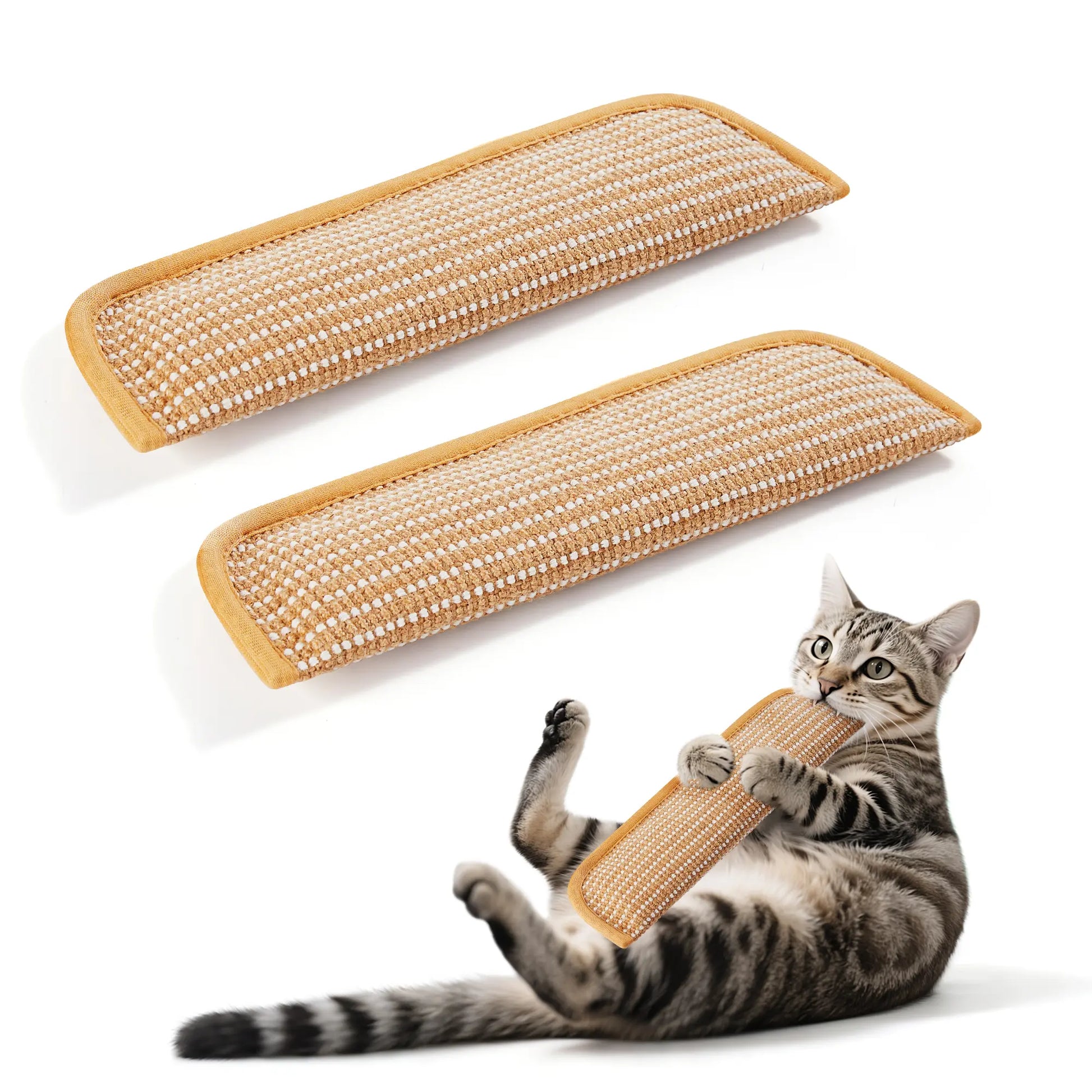 Potaroma 2-Pack Interactive Cat Sisal Kicker Toys for Dental Care and Enrichment