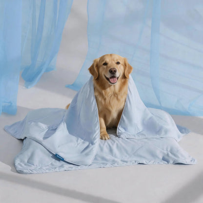Bedsure Premium Cooling Mat for Dogs – Q-MAX>0.4 Washable Non-Slip Summer Crate Bed for Large Breeds, No Gel or Electricity Required