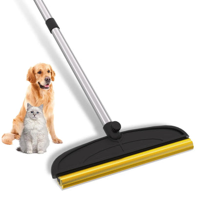 Adjustable Cat Hair Remover and Cleaning Brush with Hanging Ring - Effective Pet Hair Removal Tool for Carpets and Floors, Ideal Valentine's Day Gift