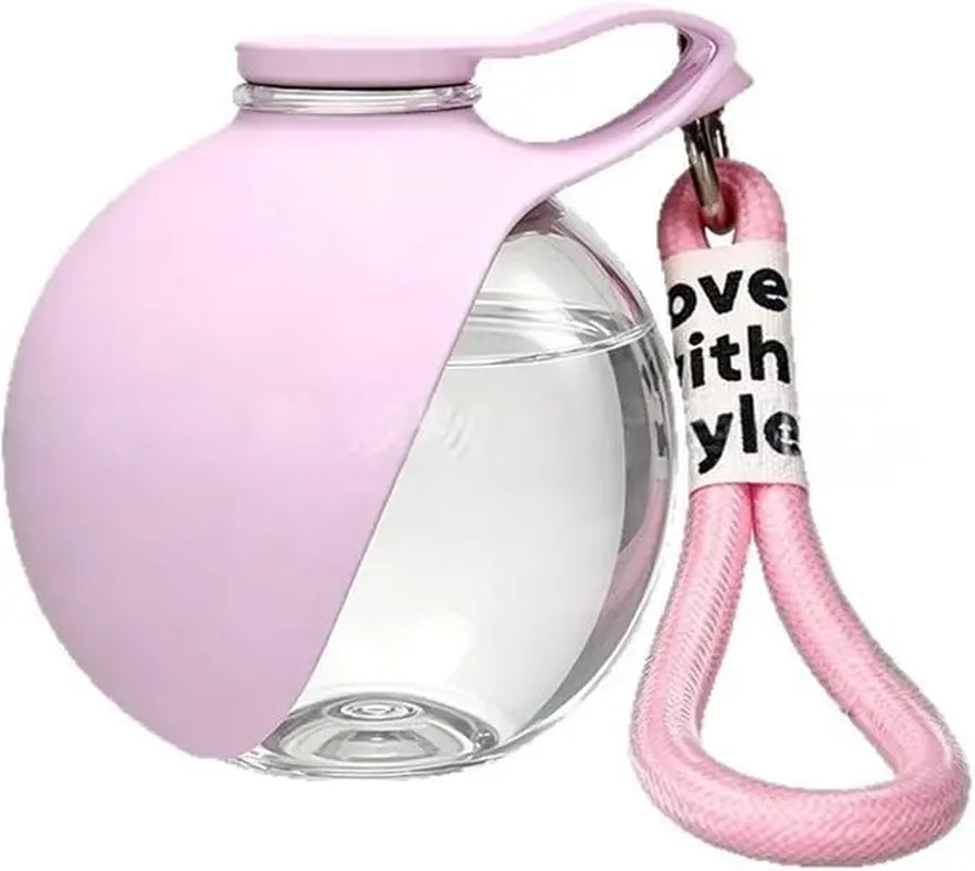 Portable 2-In-1 Dog Water Bottle with Stainless Steel Dispenser and Silicone Bowl - 10oz Leak-Proof Design for Travel, Hiking, and Walking