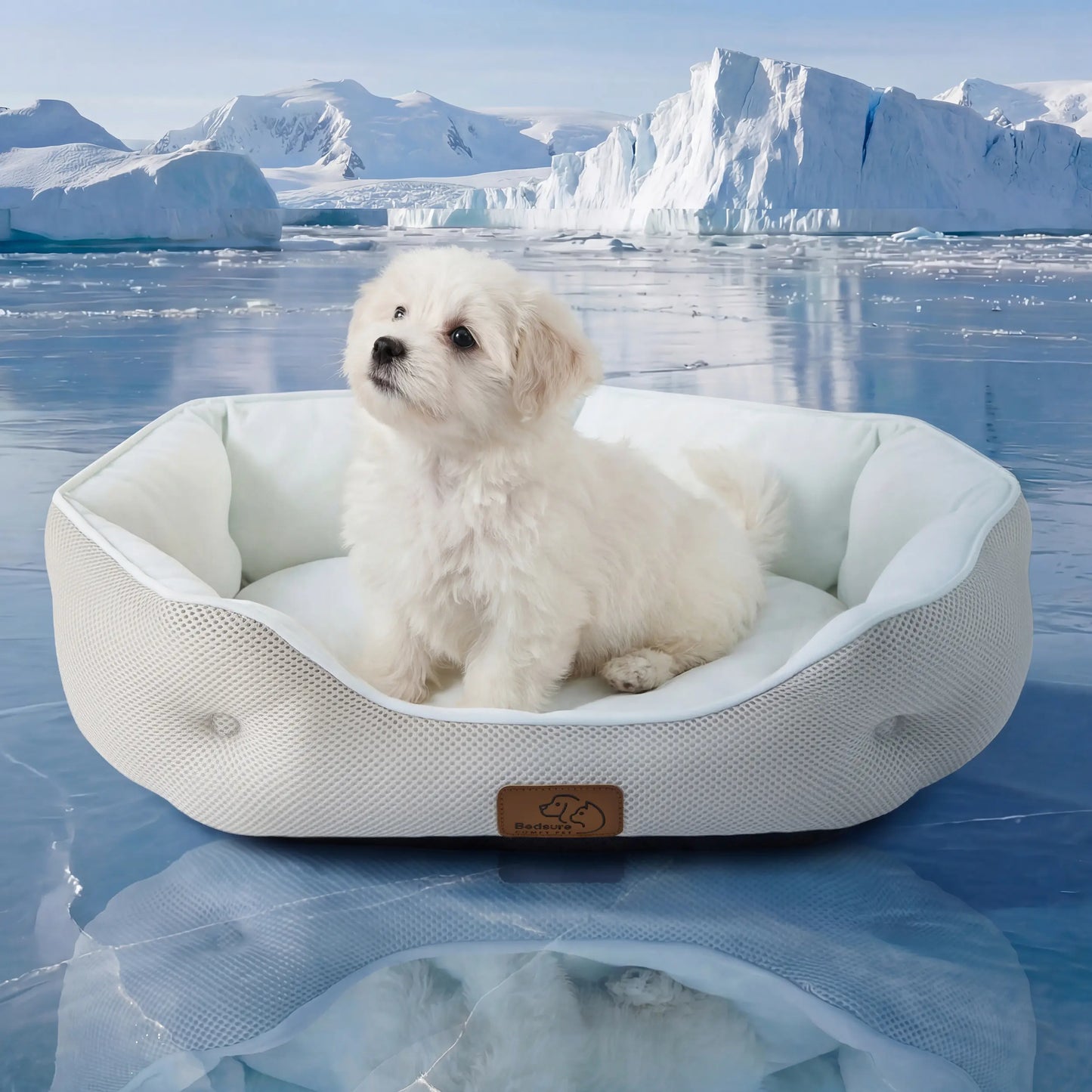Bedsure Premium Cooling Mat for Dogs – Q-MAX>0.4 Washable Non-Slip Summer Crate Bed for Large Breeds, No Gel or Electricity Required