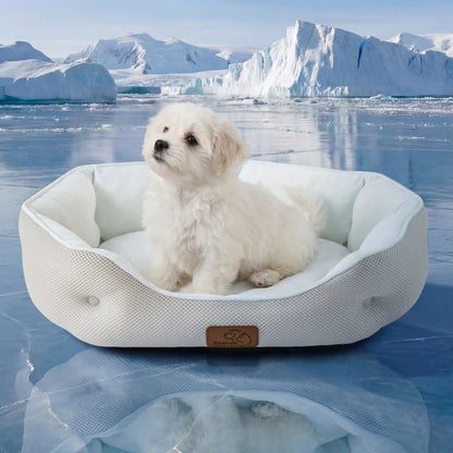 Bedsure Premium Cooling Mat for Dogs – Q-MAX>0.4 Washable Non-Slip Summer Crate Bed for Large Breeds, No Gel or Electricity Required