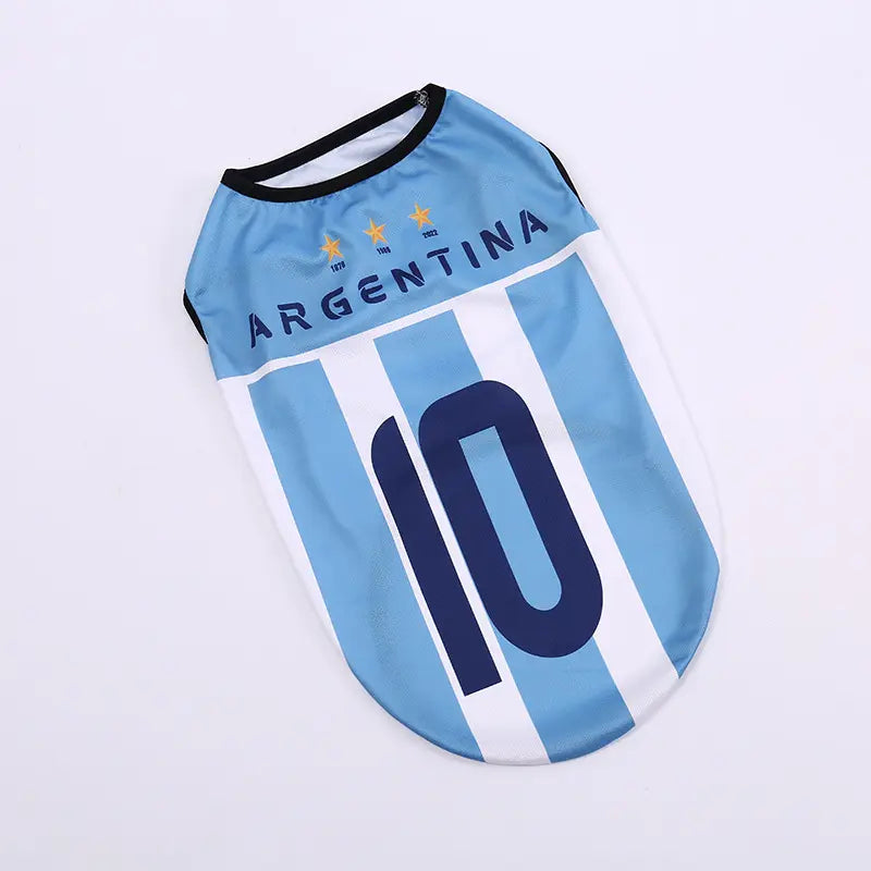 Pet Soccer Jersey Vest for Dogs and Cats - Lightweight, Breathable Summer Apparel for Small to Medium Pets