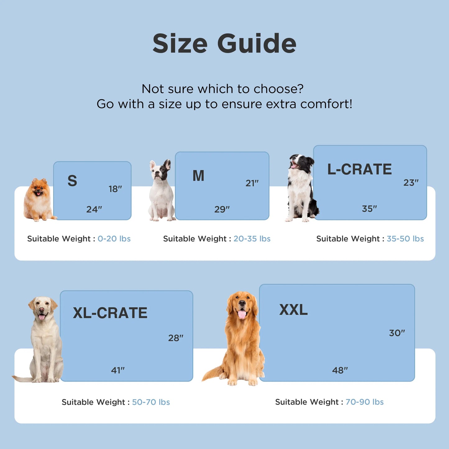 Bedsure Premium Cooling Mat for Dogs – Q-MAX>0.4 Washable Non-Slip Summer Crate Bed for Large Breeds, No Gel or Electricity Required