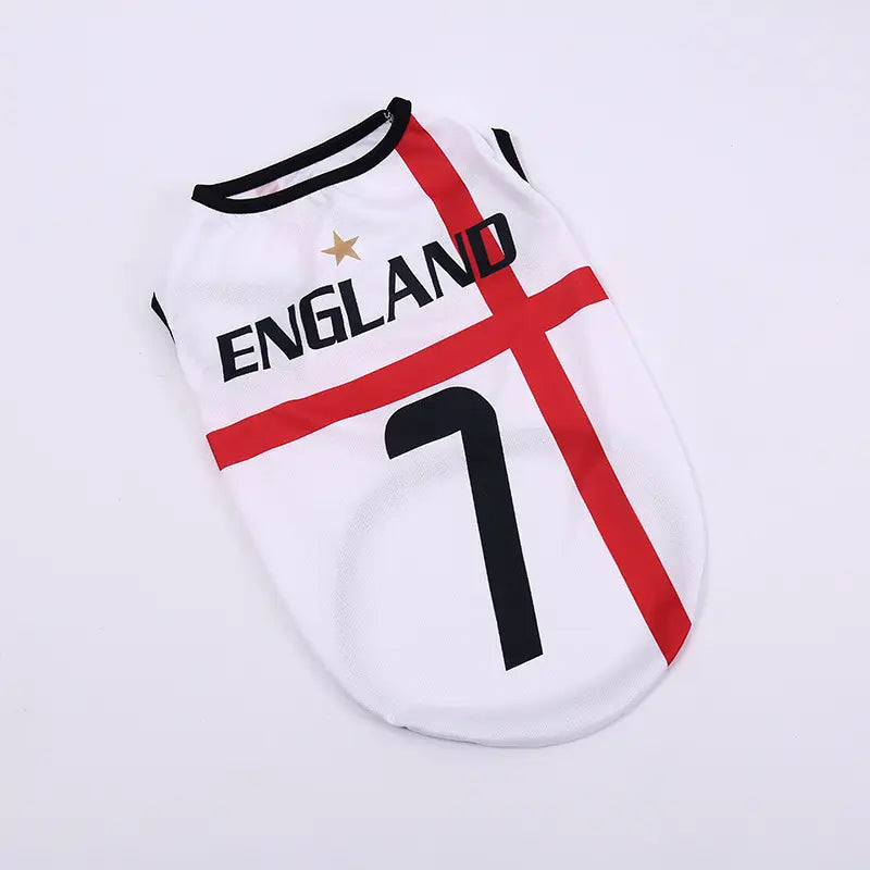 Pet Soccer Jersey Vest for Dogs and Cats - Lightweight, Breathable Summer Apparel for Small to Medium Pets