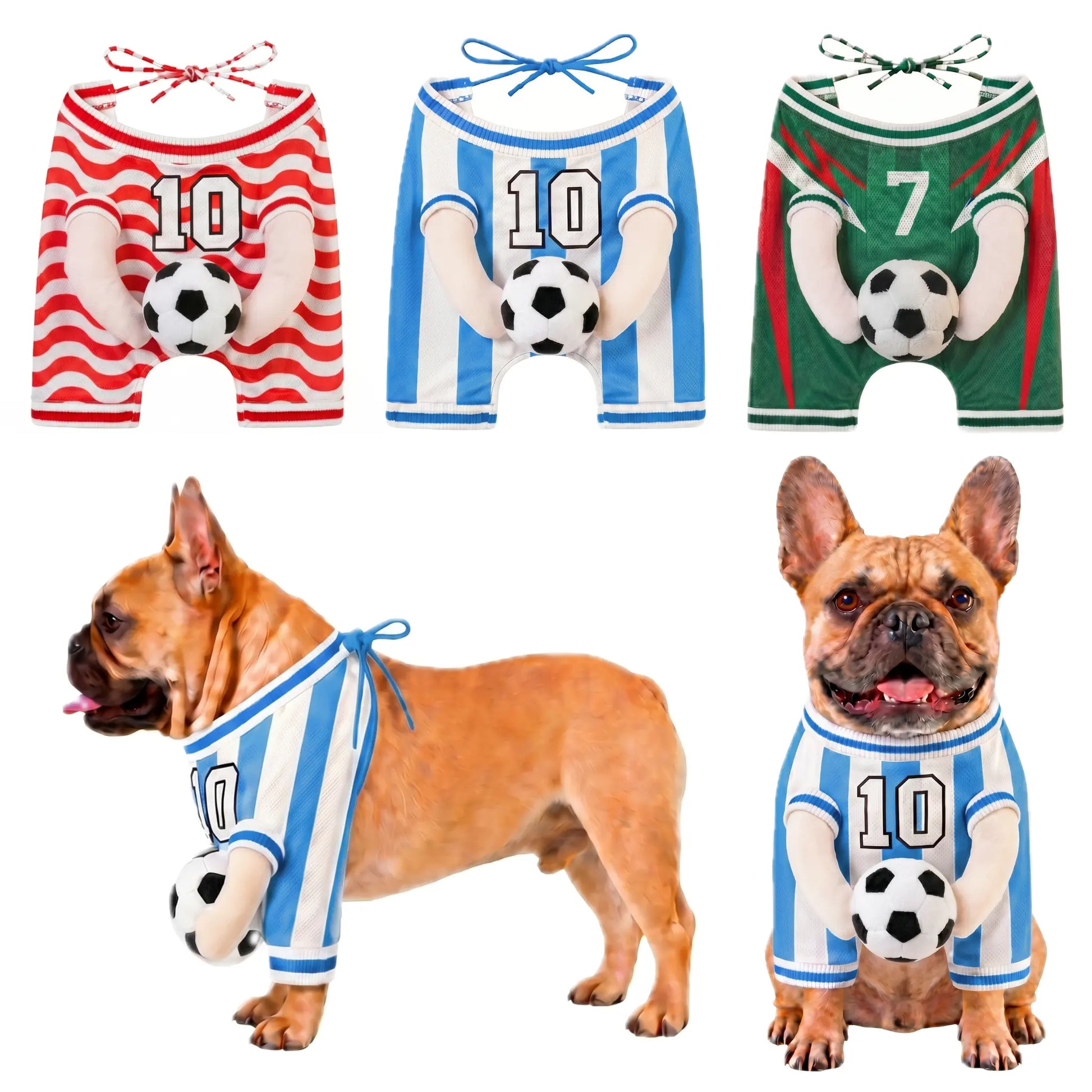 Breathable Summer Outfit for Small to Medium Pets - Stylish Dog Costume with Stuffed Ball and Faux Hands